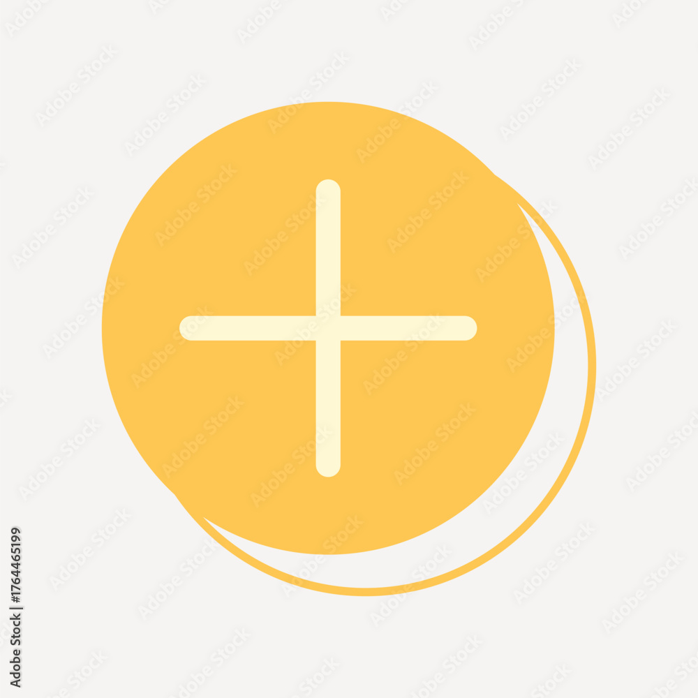 Fototapeta premium Yellow plus collage element vector