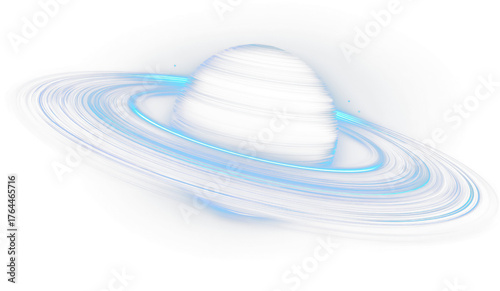 Fototapeta Naklejka Na Ścianę i Meble -  Saturn on transparent background. Elements of this image furnished by NASA.
