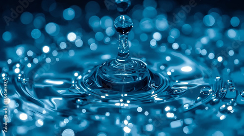 Nanobots limpiando contaminación en gota de agua