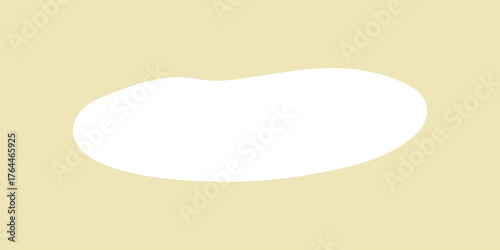 White blob badge collage element vector
