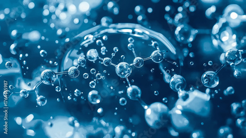 Nanobots limpiando contaminación en gota de agua