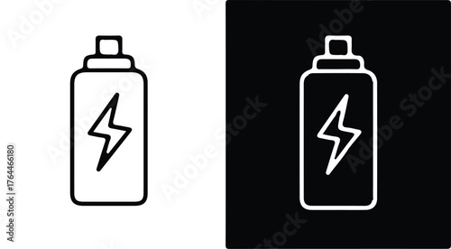 battery icons set vector power energy charge illustration