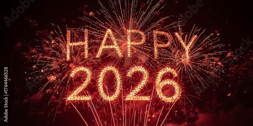 Fiery Happy 2026 Fireworks Celebration