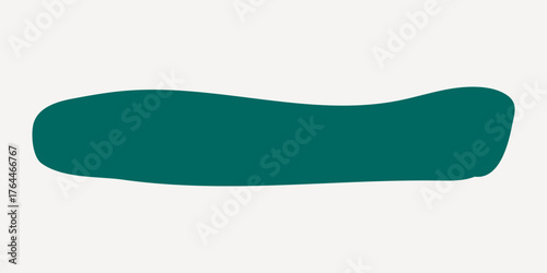 Organic shape collage element, green design vector