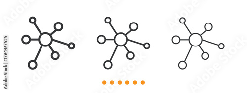 Molecule icon. Thin line icon vector