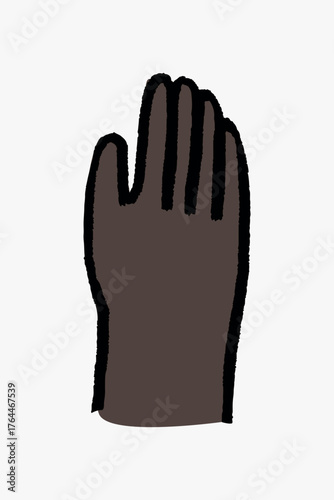 Raised hand, human rights clipart vector