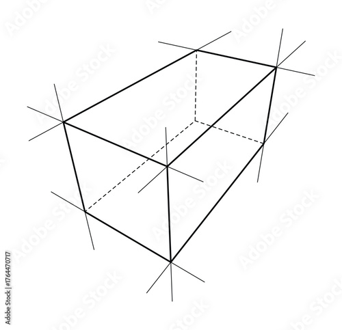 Geometric Wireframe Cube