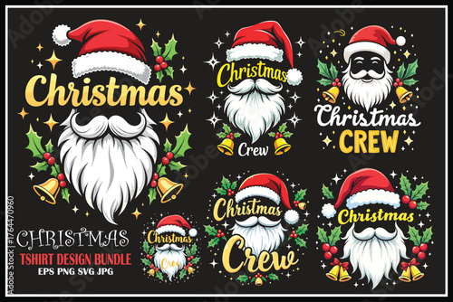 Christmas Crew T-shirt Design Bundle