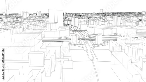 Wireframe Cityscape