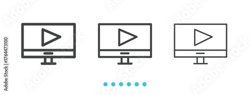 E-learning Icon. Thin line icon vector