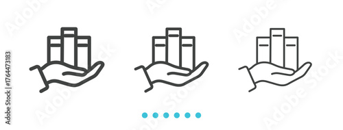 Library Icon. Thin line icon vector