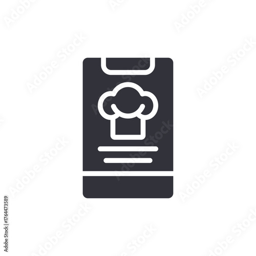 Culinary Card Icon With Chefs Hat And Menu Lines