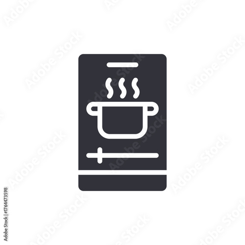Online Cooking Class On Smartphone Application Icon