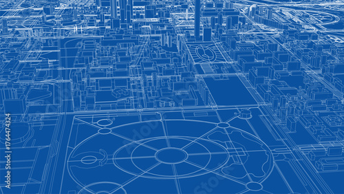 Futuristic City Blueprint