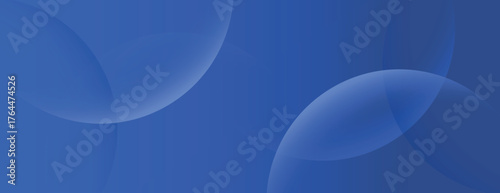 Abstract blue background with smooth, overlapping circles. The blue background features a soft, gradient texture. Minimal abstract circles vector gradient background