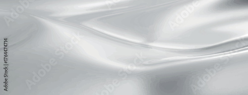 Silky silver background, smooth and flowing. The background is elegant and shiny. Silver color enhances the background's sleek texture. Smooth elegant silk fabric texture background vector