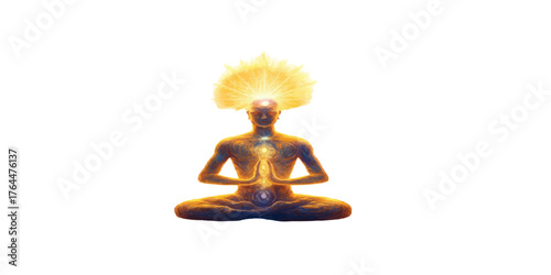 Print  Digital spiritual awakening concept art