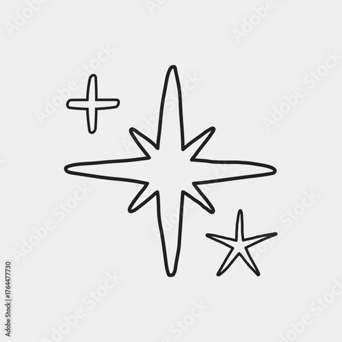 Minimalist star sparkle illustration vector