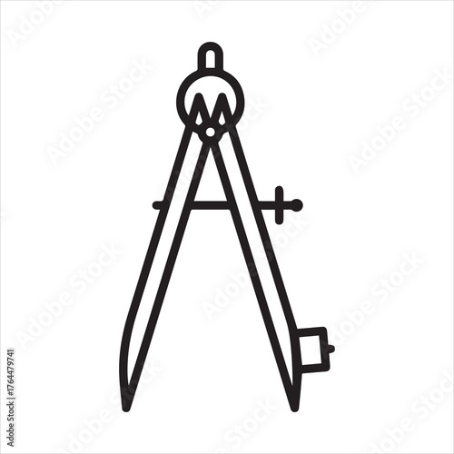 Compass icon for architectural drawing and design