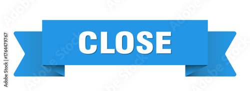 close ribbon isolated on transparent background. close ribbon