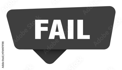 fail black sign isolated on transpatent background. fail sticker