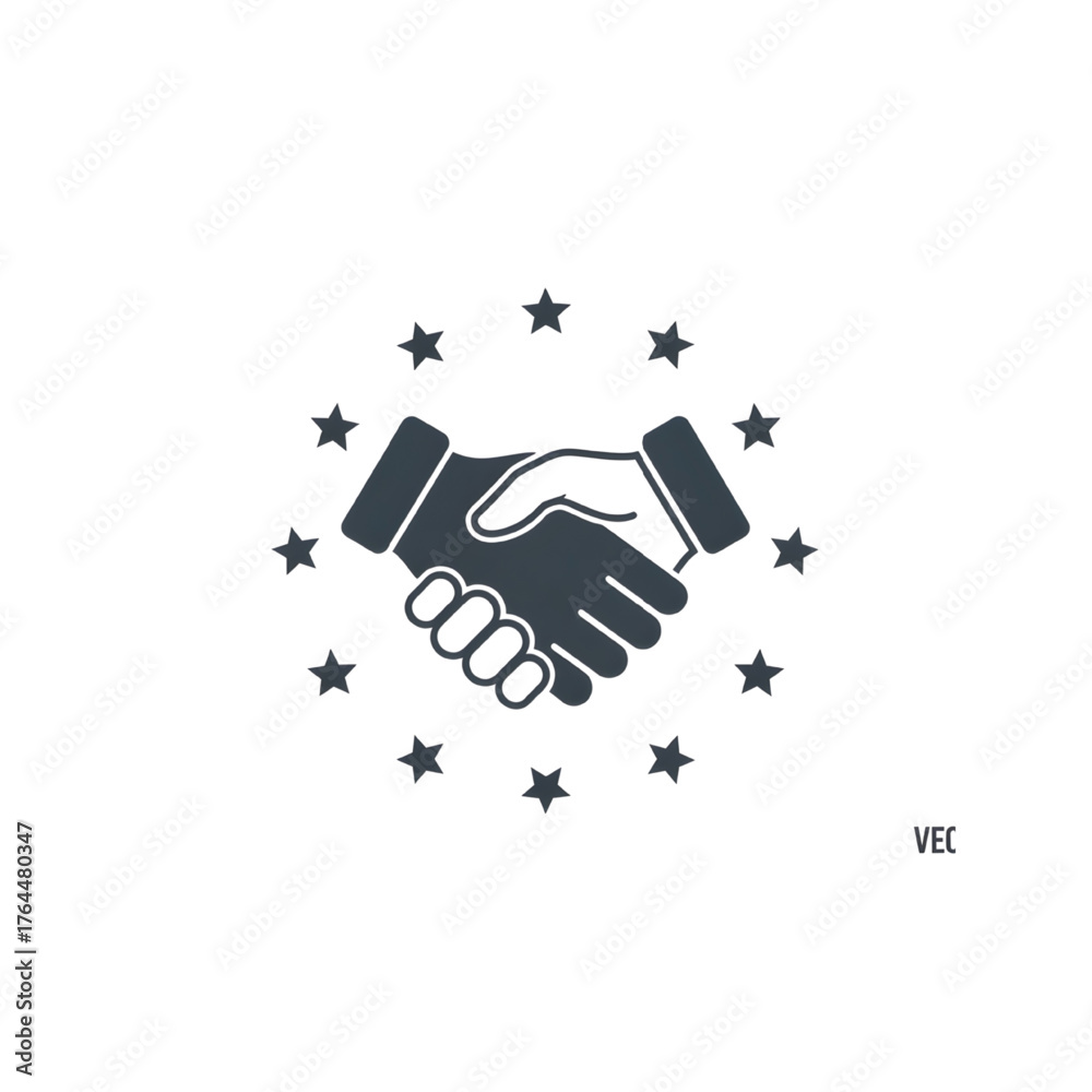 Naklejka premium Unity Handshake