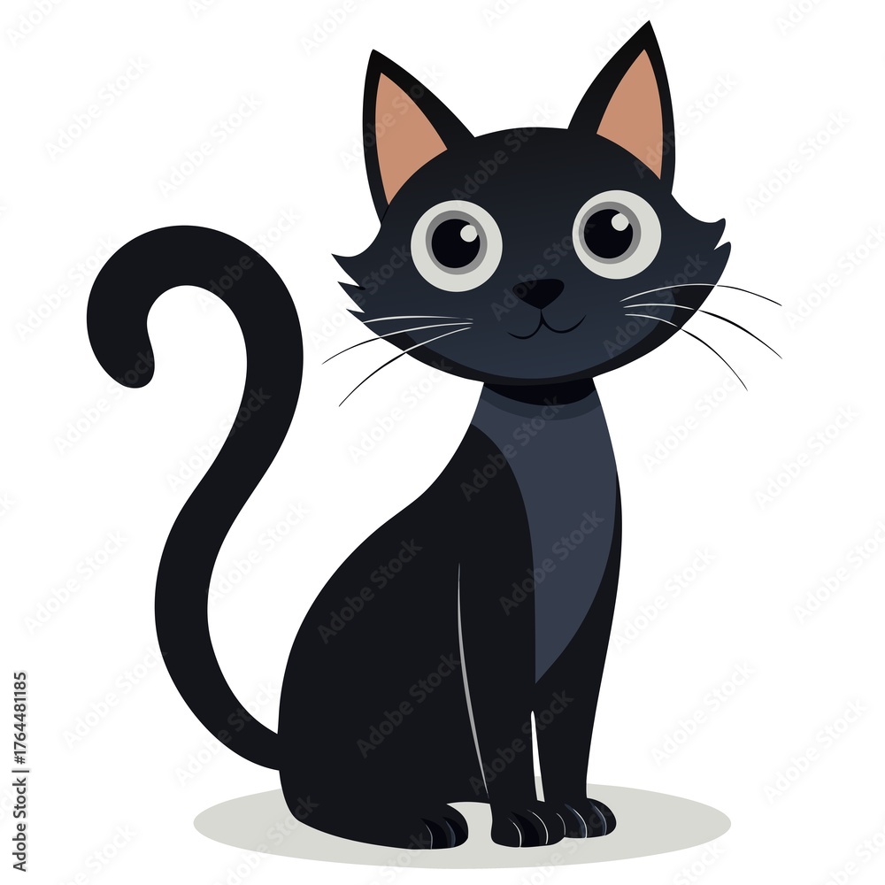 Obraz premium black and white cat