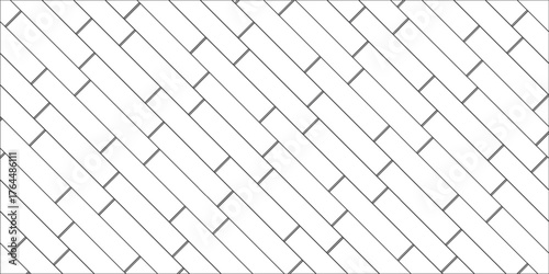 Editable Seamless Geometric Pattern Tile with Herringbone Line Art
