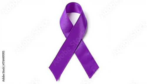 Purple awareness ribbon symbolizing International Day for the Elimination of Violence against Women  
