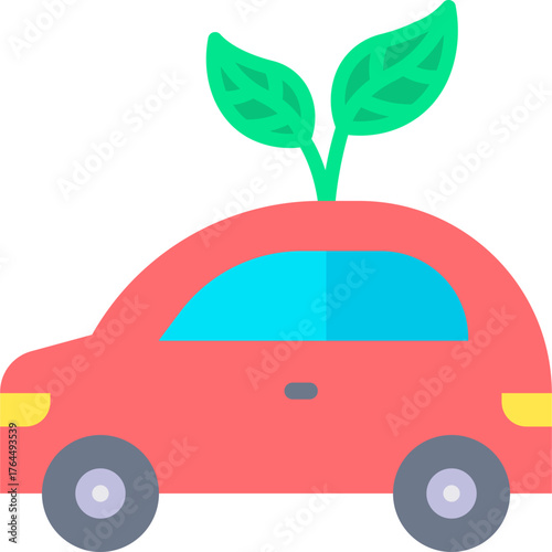 vector icon Vehicle, Electric Car, Transport, Energy, Eco Friendly, Electric Vehicle