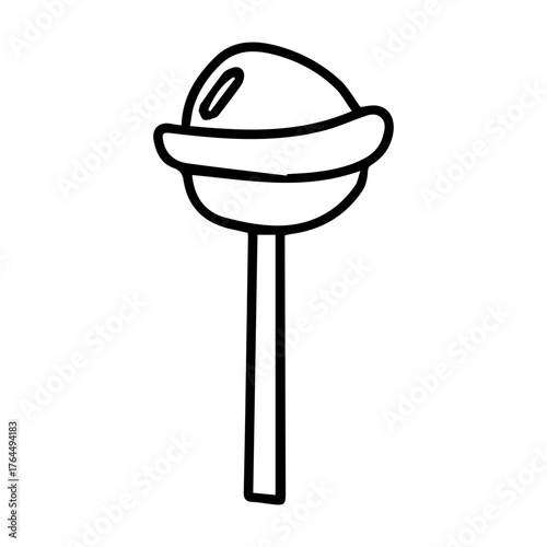 handrawn trend. lolipop candy, ul, sky, love, heart, urger, envelope, arrow, balloon. isolated on white background