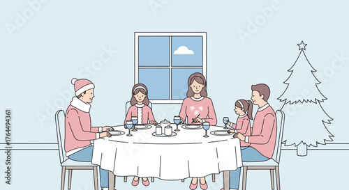 Family Christmas Dinner - A Festive Gathering.