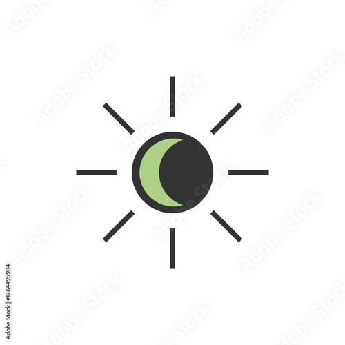 Green raindrop icon with clean weather theme for climate-friendly water cycle design. Green Energy Illustration.