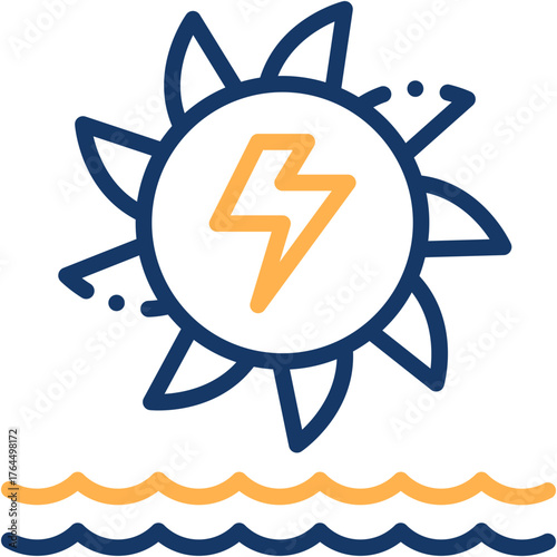vector icon Hydro Power, Energy, Eco Friendly, Recycle Water, Sustainable, Ecology