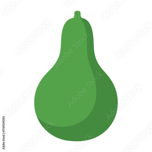 Simple green pear fruit icon isolated on white background graphic