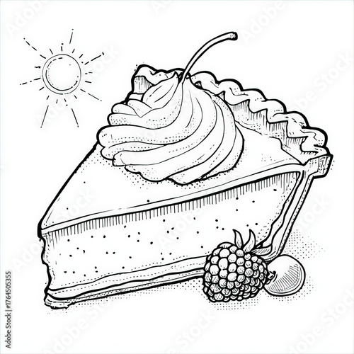 Pie Slice, coloring page fo...