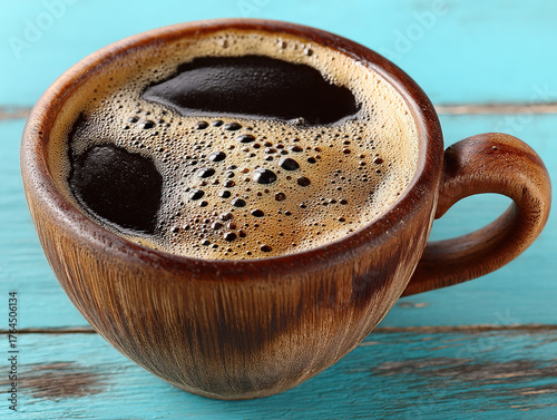 Freshly brewed cup of Blue ...