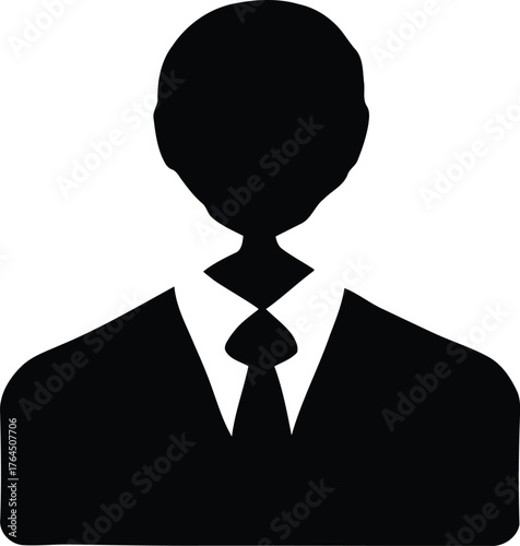 Business avatar icon representing user profile and digital identity  
