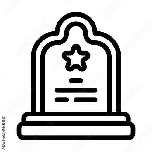 hero grave icon with line style