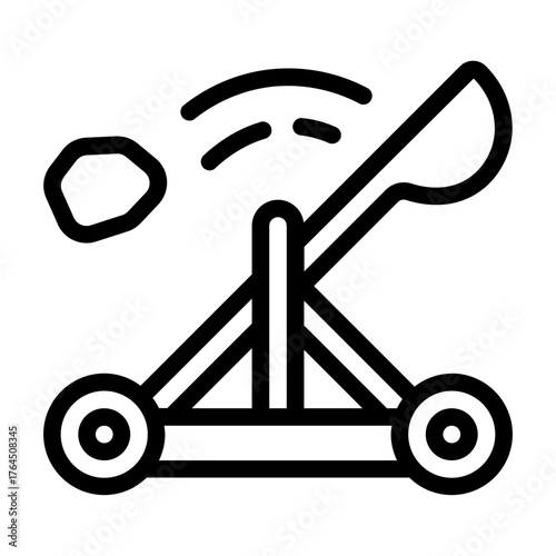 throwing weapon icon with line style