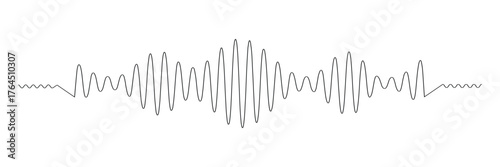 Sound wave set, Black sound waves and audio frequencies, Sound wave, audio wave icons, Set of radio wave icons. Sound wave icon thin line outline set. Waveform icon graphic set. trendy stroke line 