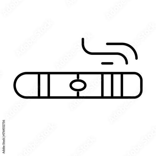 cigarette icon with thin style