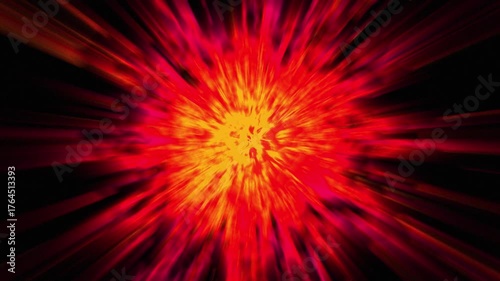 Fiery Explosion - A Dynamic Display of Red and Yellow Energy.