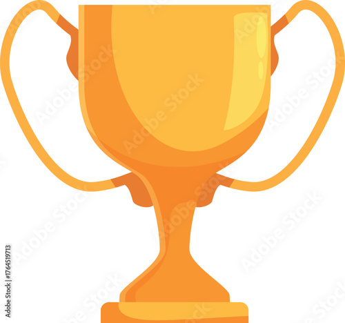 Shiny golden trophy symbolizing success, achievement, and winning