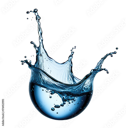 Water splash against a transparent background