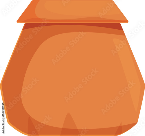 Closed brown paper bag with folded top, ideal for carrying groceries, lunch, or takeout food