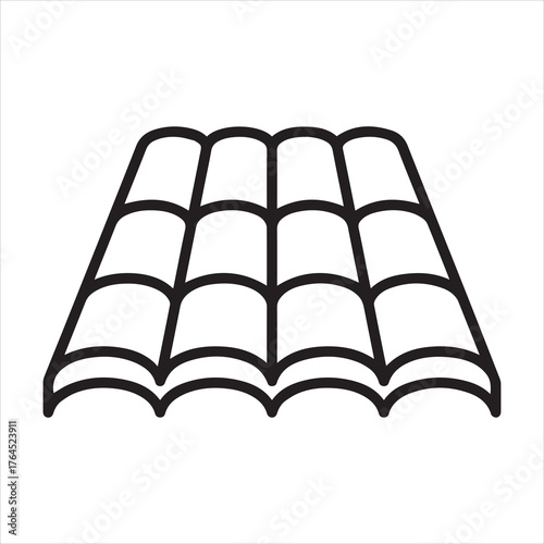 Roof tile icon for home construction materials