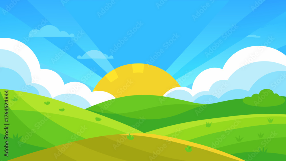 Fototapeta premium landscape with mountains and blue sky