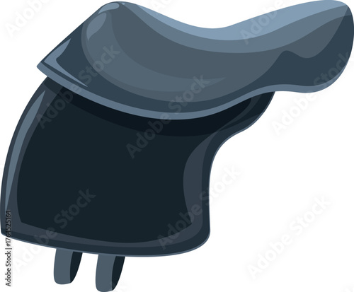 Horse saddle isolated on white background, equipment for horseback riding and equestrian sports