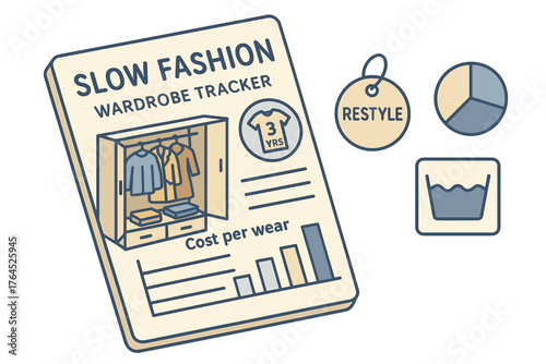 Slow fashion wardrobe tracker: sustainable clothing management guide